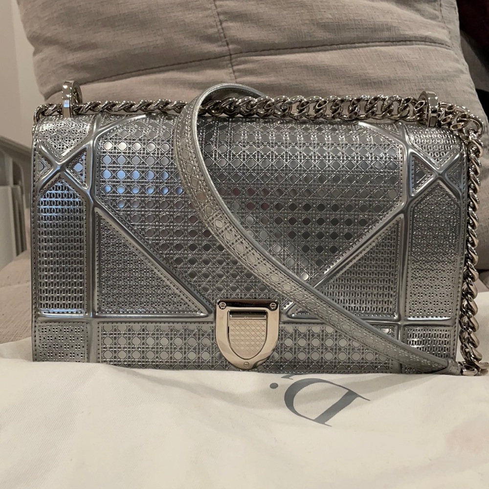 Dior diorama bag- silver